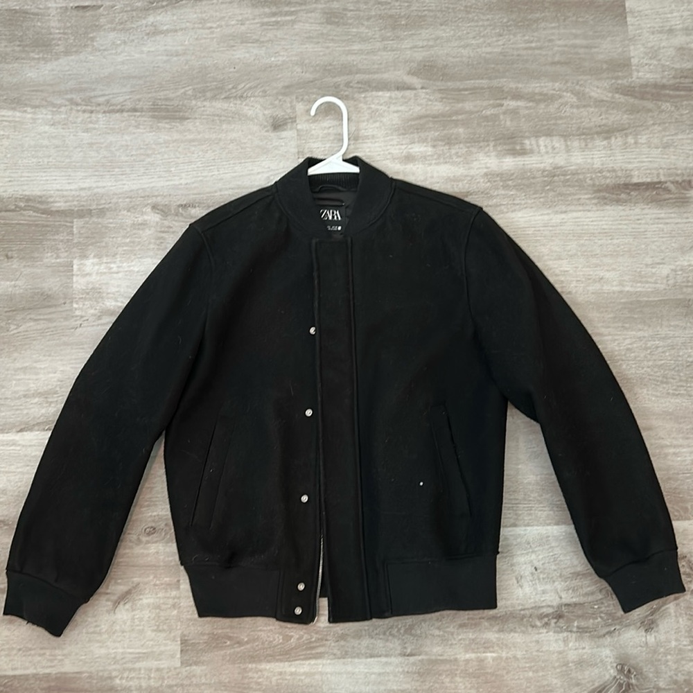 Zara Faux Suede Bomber Jacket - Large - Used